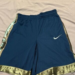 Nike Kids Navy Shorts with Gold Trim